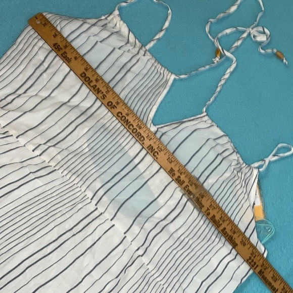 KONA SOL tiered maxi striped dress adjustable spaghetti straps beach NEW size XL - Picture 11 of 12